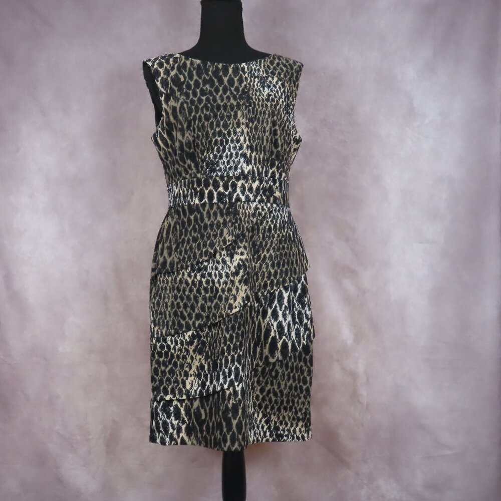 Snake Skin Sleveless Cocktail Dress